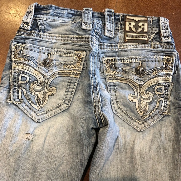 Rock Revival Baxter Slim Bootcut Jeans Sz 27 - Picture 10 of 16